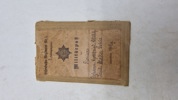 Originalt tysk Militärpas (Eisenbahn-Regiment Nr. 1.
1. Kompagnie.)