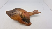 udskåret træand, fra DCUK (The Original Wooden Duck Company). 