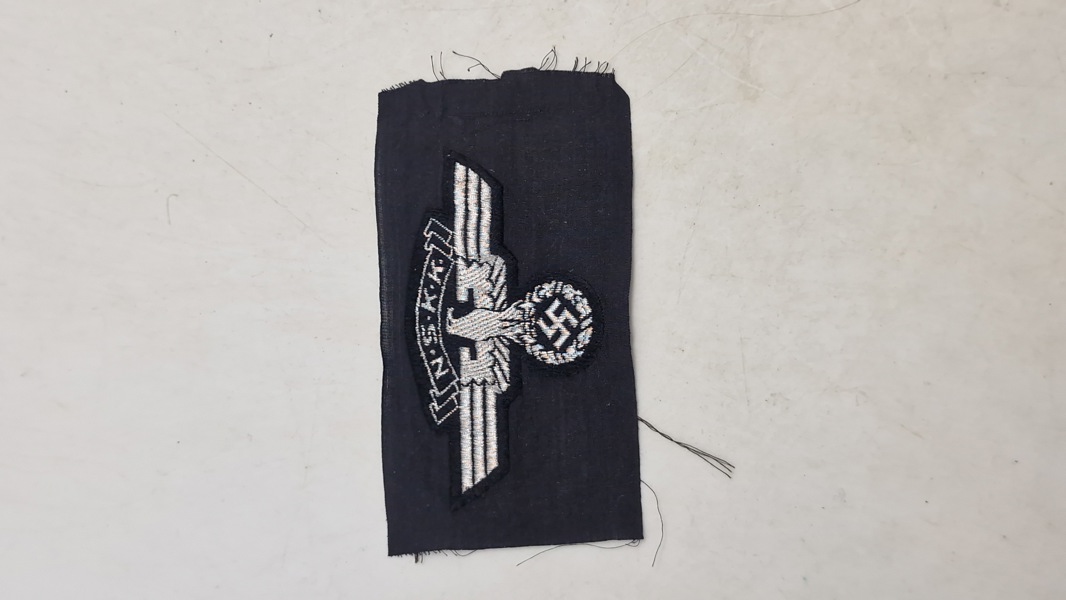 Originalt ærmemærke fra Nationalsozialistisches Kraftfahrkorps (NSKK),