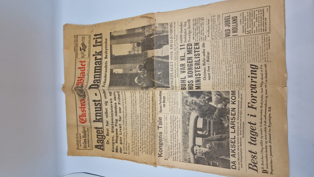 Original dansk befrielses avis - maj 1945