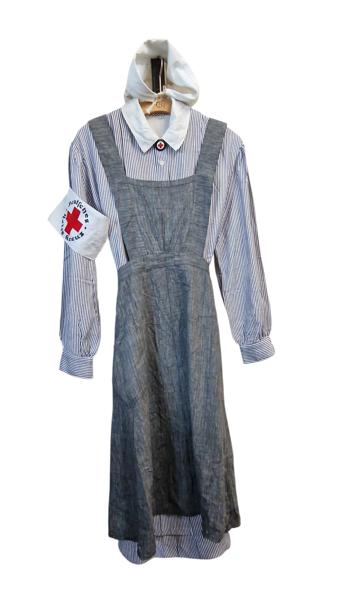 Sjælden original og komplet tysk DRK uniform fra ww2 (Helferin) 