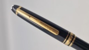 Original Mont Blanc Meisterstück kuglepen, med reklame for Samsung på clip 