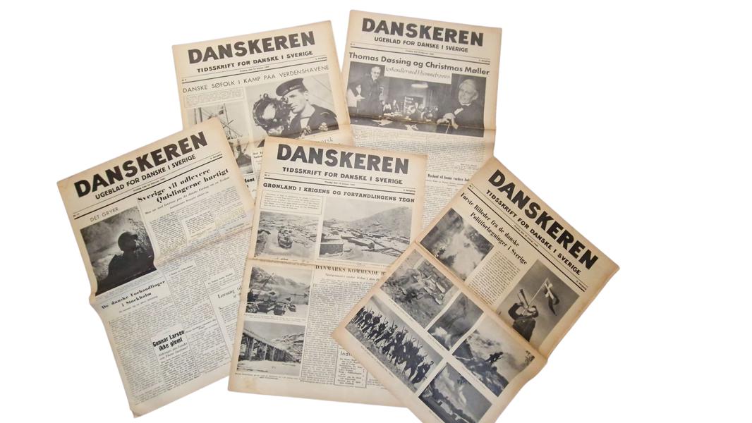 Lot originale eks. af “Danskeren” - ww2