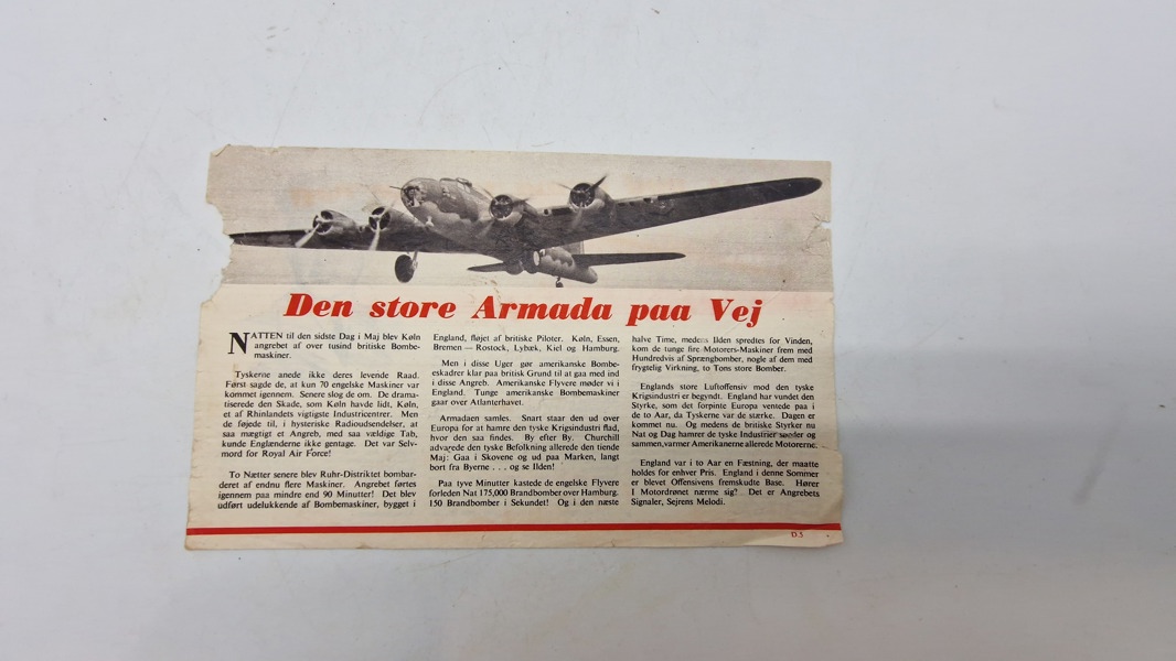Original nedkastet flyveseddel, ww2