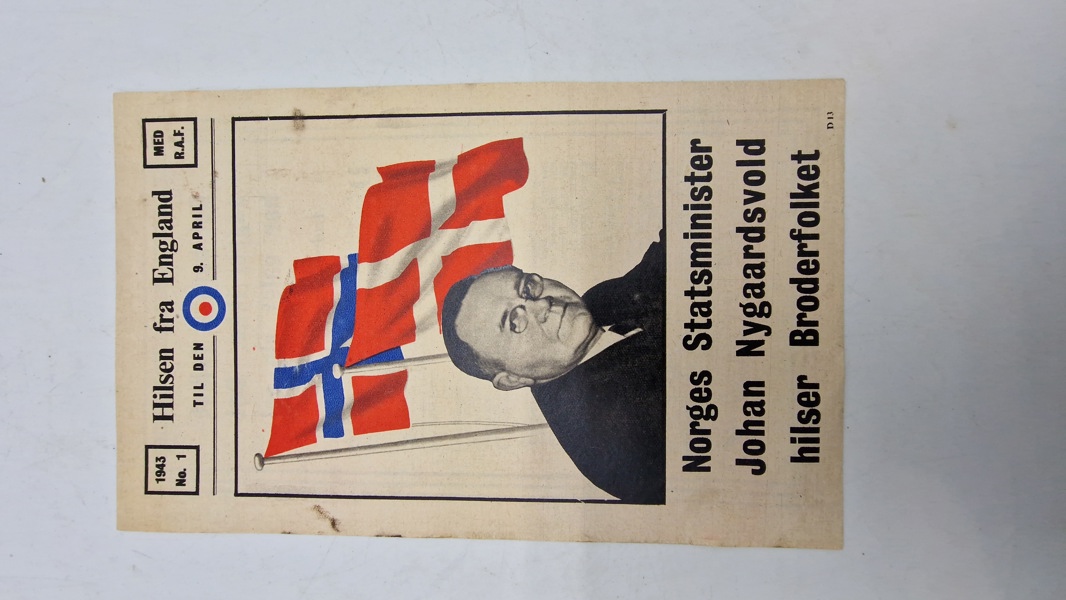 Original nedkastet flyveseddel, ww2