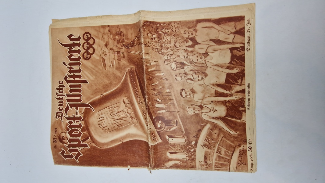 Originalt tysk olympiade blad - 1936