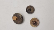 Samling knapper, bl.a. Akademisk Skyttekorps 