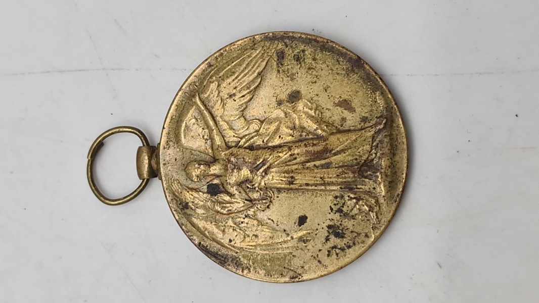 Original Victory Medal fra Første Verdenskrig, også kendt som "The Great War for Civilisation" - Navngiven 