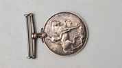 Original Britisk Krigsmedalje (British War Medal), en kampagnemedalje fra Storbritannien, der blev tildelt for tjeneste i Første Verdenskrig - Navngiven 
