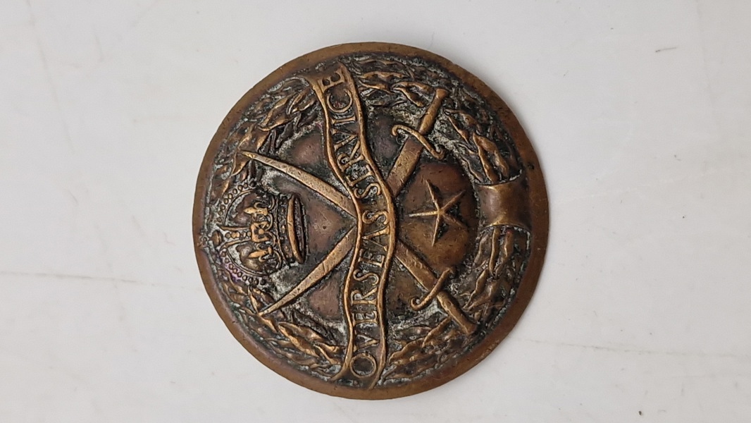 Original  "Indian Overseas Service Badge" fra Anden Verdenskrig (1939-45)