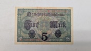 Original tysk 5 Mark fra 1917