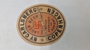 Original Carlsberg øl etikette