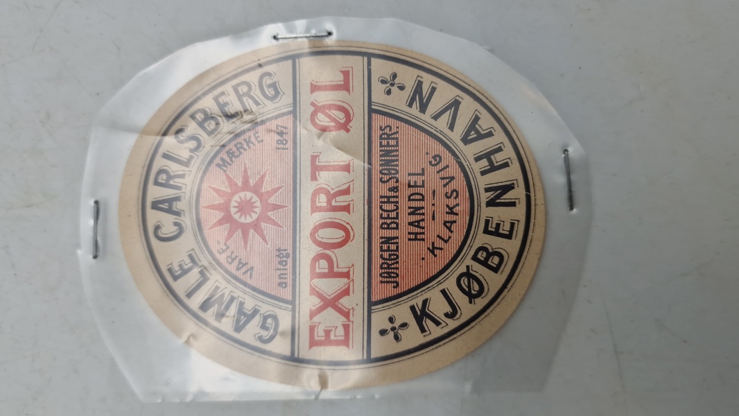 Original Carlsberg øl etikette
