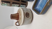 tysk keramik vase + Søholm vase, fad og lysestage