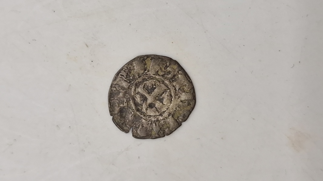 Ancient coin og knights templar, France 