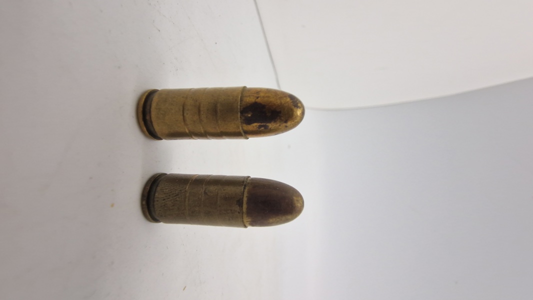 Originale 9 mm eksercerpatroner - PJJ stemplede (Dansk producerede under tysk kommando) 