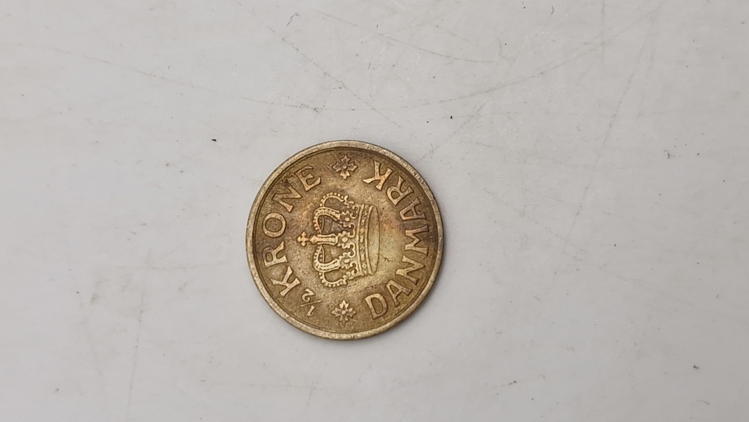 Original dansk 1/2 krone fra 1925