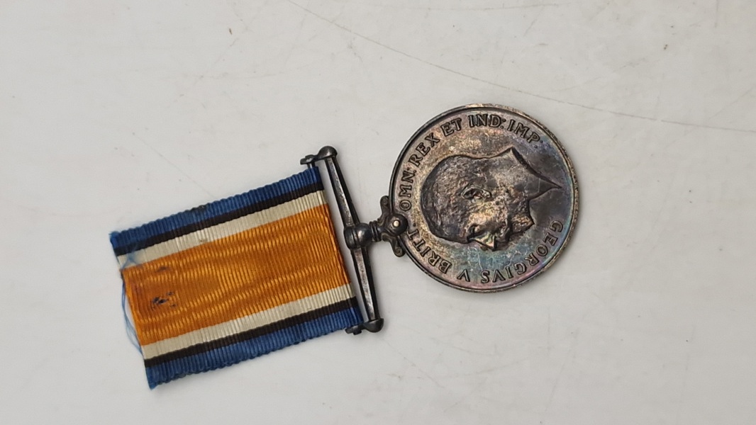 Originalt britisk krigsmedalje (British War Medal) - navngiven 