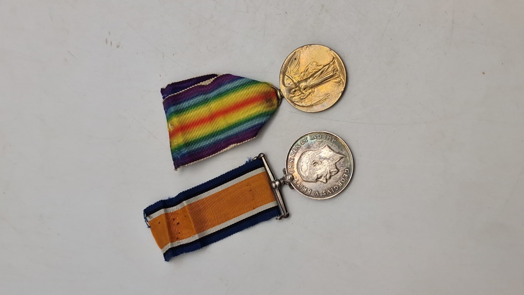 Originale navngivne krigsmedaljer, ww1 til samme mand 