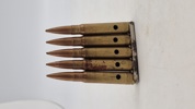 Original ladeskinne med tyske 8X57JS patroner fra ww2 - Deaktiverede