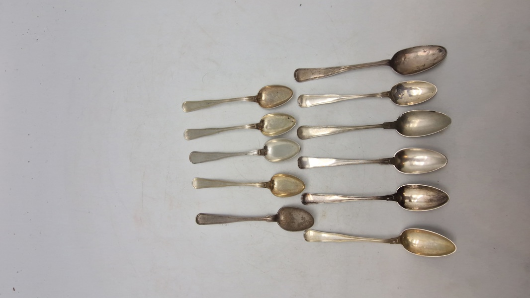 Samling 1800 tals provins sølv - vægt på sidste billede