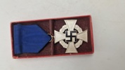 WW2 Tysk Treudienst 25 års medalje i æske. Original