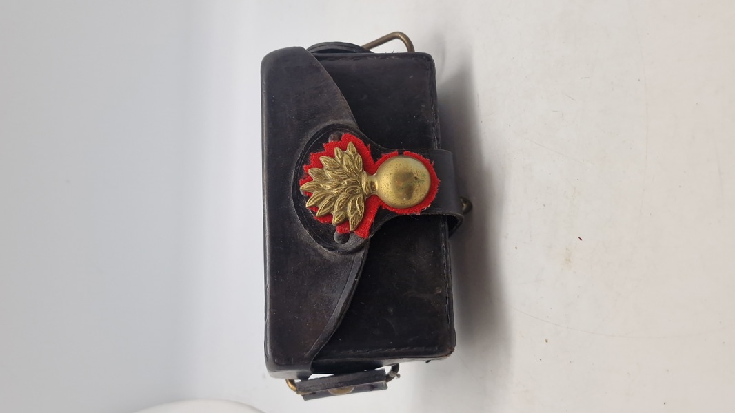 Original Italian WWII Carabinieri Leather Cartridge Carcano Ammo Pouch