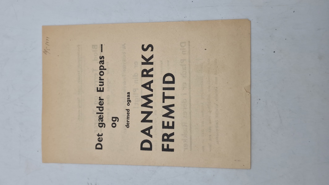 Original dansk hvervefolder til Waffen-SS 