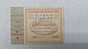 Original billet til åbningsceremonien for De XI Olympiske Lege i Berlin i 1936. 
Begivenhed: Åbningsceremonien for De XI Olympiade Berlin 1936.