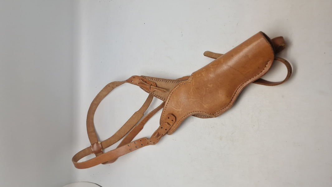 Skulder revolverhylster, kernelæder Colt