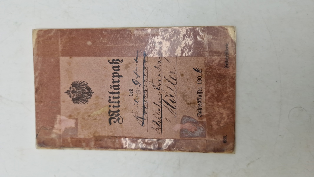 Originalt tysk ww1 militær pas 