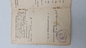 Originalt tysk ww1 militær pas 