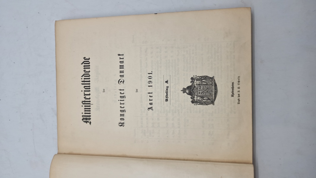 "Ministerialtidende for Kongeriget Danmark for Aaret 1901"