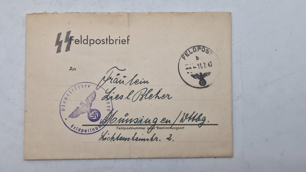 Originalt SS feltpost 