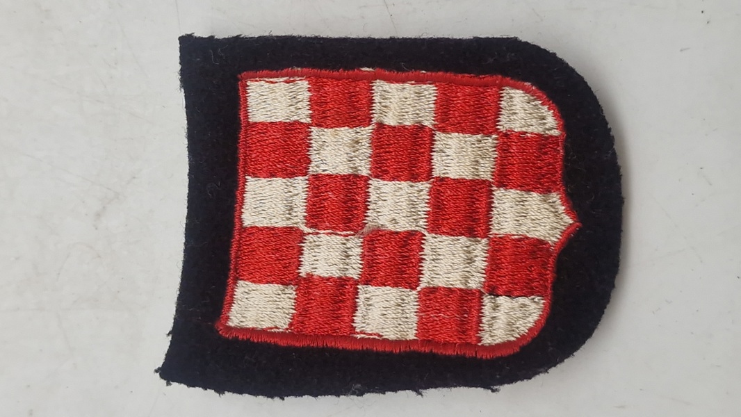 Originalt Croatian SS Volunteer Sleeve Shield