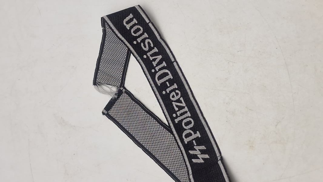 Original Waffen-SS "SS-Polizei-Division" cuffband - EM/NCO Bevo-Type