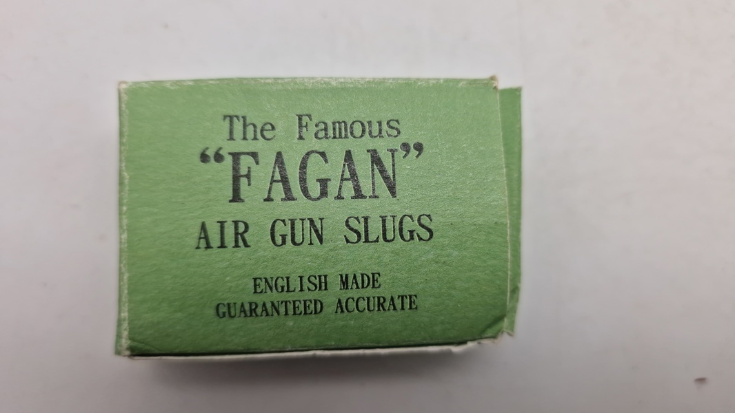 Original æske til “Fagan” hagl 