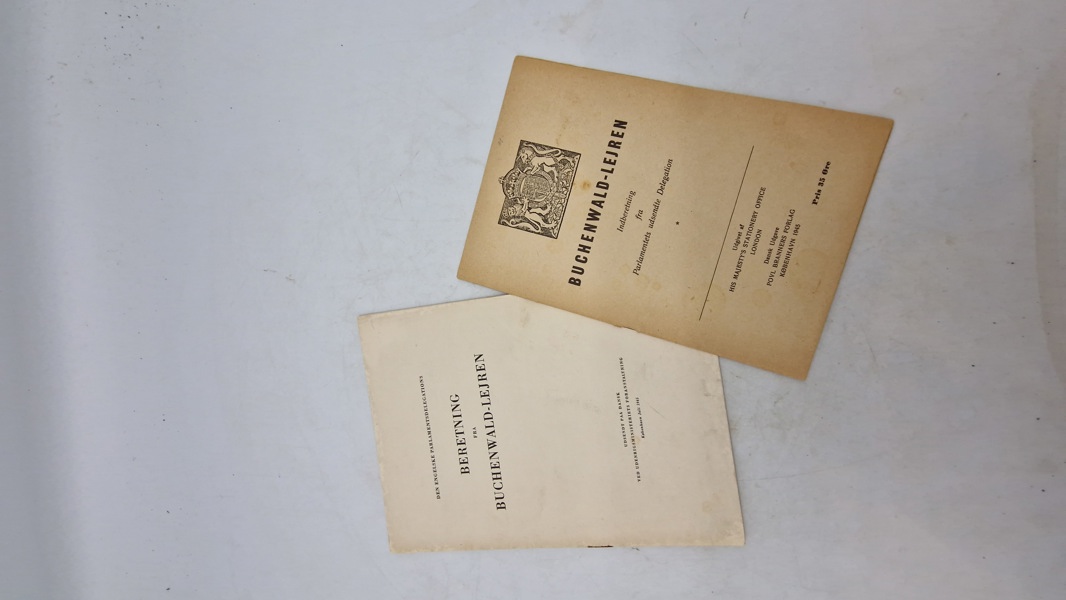 Hæfter omhandlende Buchenwald kz-lejr 