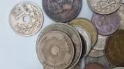 Samling diverse originale mønter