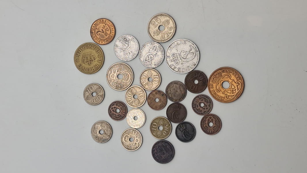 Samling originale danske mønter 