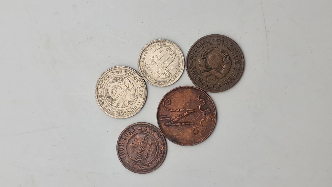 Samling originale russiske mønter