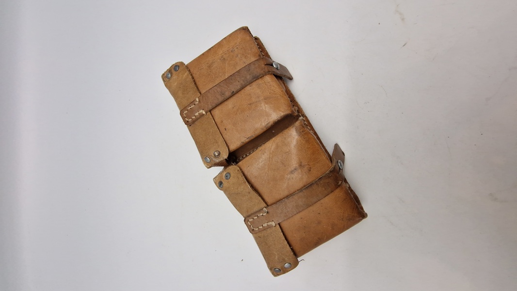 Original brun læder K.43 Magasintaske mærket Ros 44