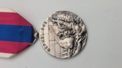 Original fransk forsvarsmedalje (Médaille de la Défense nationale).