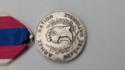 Original fransk forsvarsmedalje (Médaille de la Défense nationale).