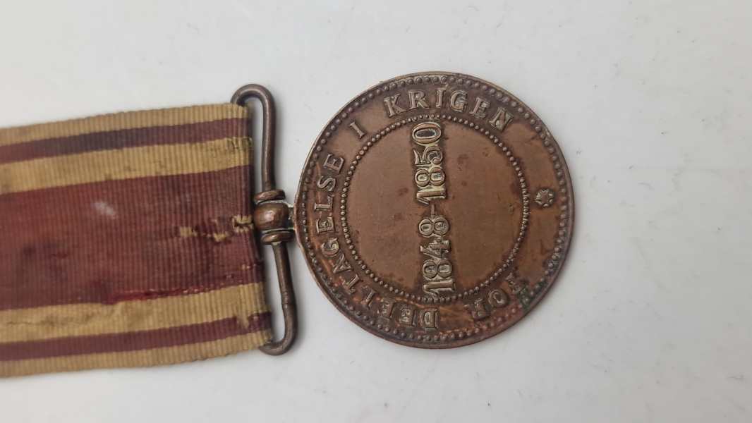 Original dansk krigs deltager medalje 1848-50