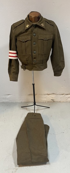 Originalt dansk M/1944 battledress med bukser