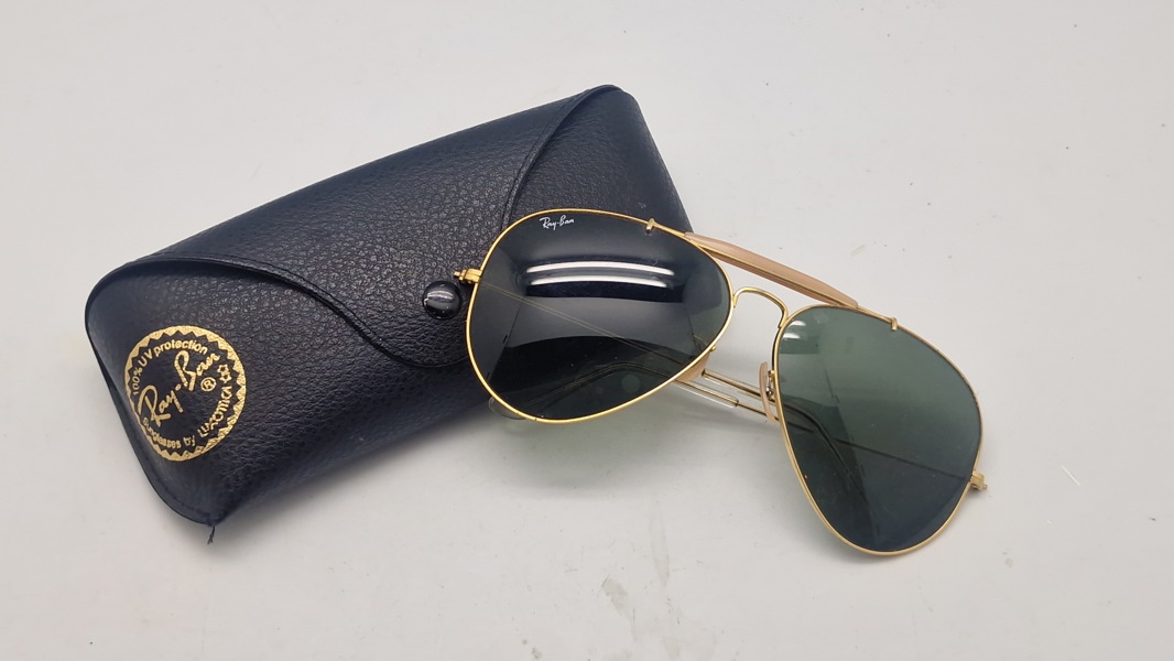 Originale Rayban solbriller med etui (Pilot) 