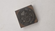 Sjældent originalt stempel fra franske konsulat, med teksten "AGENCE CONSULAIRE DE FRANCE" og "VEILLE"