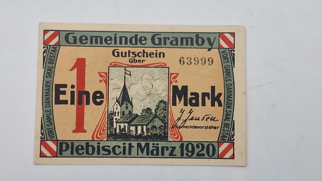 Original nødseddel, Gramby kommune 