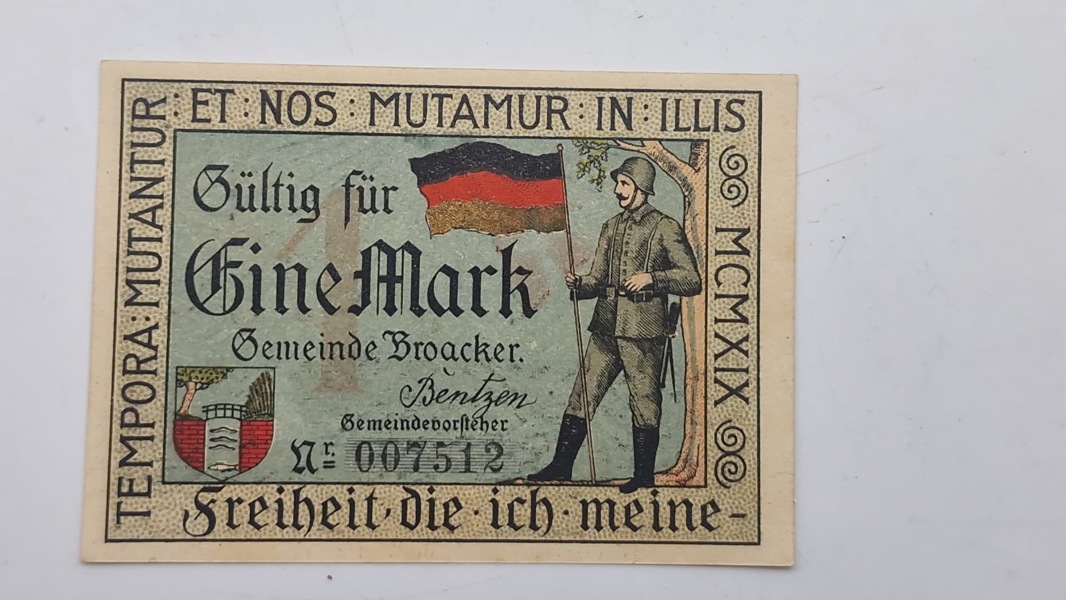 Original nødseddel, Broager